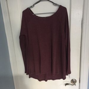 Forever21 maroon waffle shirt